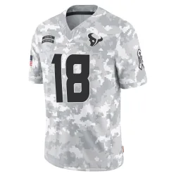 Houston Texans Men's Limited Arctic Camo 2024 Salute to Service Jersey (18 Graham Mertz)