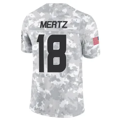 Houston Texans Men's Limited Arctic Camo 2024 Salute to Service Jersey (18 Graham Mertz)