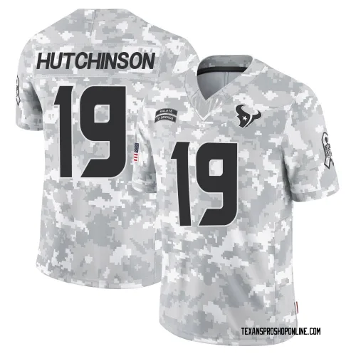 Houston Texans Men's Limited Arctic Camo 2024 Salute to Service Jersey (19 Xavier Hutchinson)