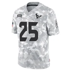 Houston Texans Men's Limited Arctic Camo 2024 Salute to Service Jersey (25 Russ Yeast)