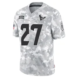 Houston Texans Men's Limited Arctic Camo 2024 Salute to Service Jersey (27 Woody Marks)