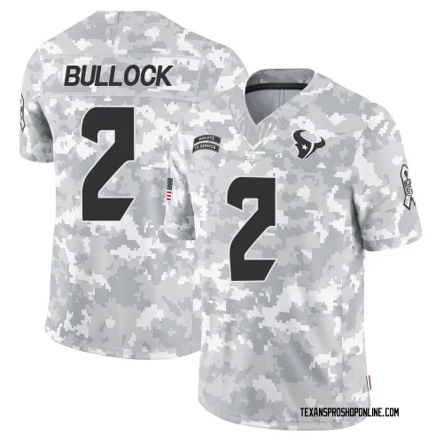 Houston Texans Men's Limited Arctic Camo 2024 Salute to Service Jersey (2 Calen Bullock)