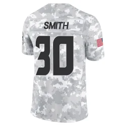 Houston Texans Men's Limited Arctic Camo 2024 Salute to Service Jersey (30 Jaylin Smith)