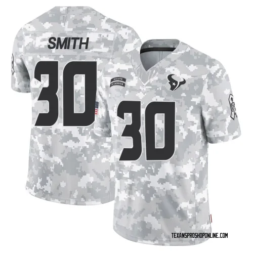 Houston Texans Men's Limited Arctic Camo 2024 Salute to Service Jersey (30 Jaylin Smith)
