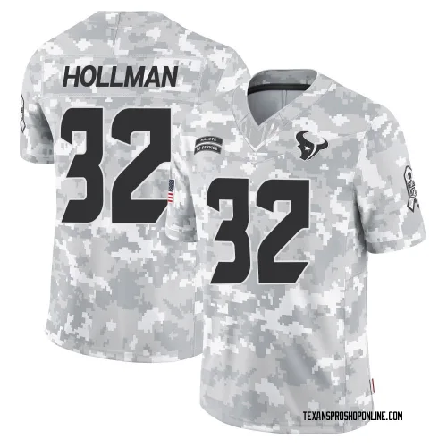 Houston Texans Men's Limited Arctic Camo 2024 Salute to Service Jersey (32 Ka'dar Hollman)