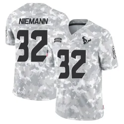 Houston Texans Men's Limited Arctic Camo 2024 Salute to Service Jersey (32 Nick Niemann)