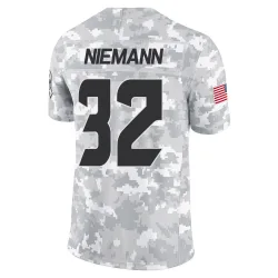 Houston Texans Men's Limited Arctic Camo 2024 Salute to Service Jersey (32 Nick Niemann)