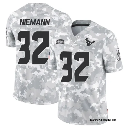 Houston Texans Men's Limited Arctic Camo 2024 Salute to Service Jersey (32 Nick Niemann)
