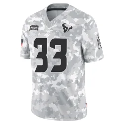 Houston Texans Men's Limited Arctic Camo 2024 Salute to Service Jersey (33 Dare Ogunbowale)