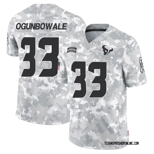 Houston Texans Men's Limited Arctic Camo 2024 Salute to Service Jersey (33 Dare Ogunbowale)