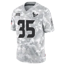 Houston Texans Men's Limited Arctic Camo 2024 Salute to Service Jersey (35 Jake Hansen)