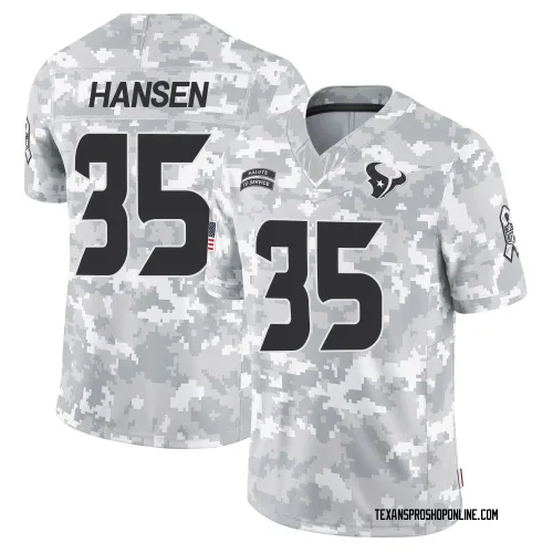 Houston Texans Men's Limited Arctic Camo 2024 Salute to Service Jersey (35 Jake Hansen)