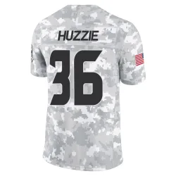 Houston Texans Men's Limited Arctic Camo 2024 Salute to Service Jersey (36 Alijah Huzzie)