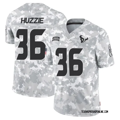 Houston Texans Men's Limited Arctic Camo 2024 Salute to Service Jersey (36 Alijah Huzzie)
