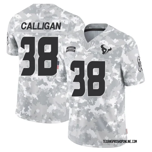 Houston Texans Men's Limited Arctic Camo 2024 Salute to Service Jersey (38 Keydrain Calligan)