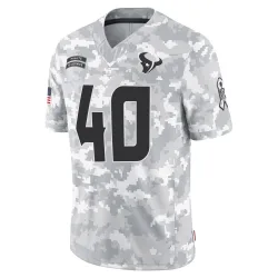 Houston Texans Men's Limited Arctic Camo 2024 Salute to Service Jersey (40 Austin Brinkman)