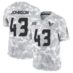 Houston Texans Men's Limited Arctic Camo 2024 Salute to Service Jersey (43 Jakob Johnson)