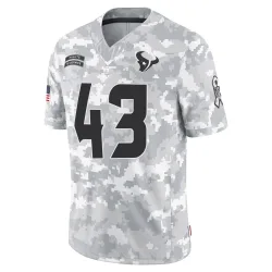 Houston Texans Men's Limited Arctic Camo 2024 Salute to Service Jersey (43 Jakob Johnson)