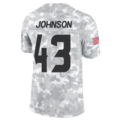Houston Texans Men's Limited Arctic Camo 2024 Salute to Service Jersey (43 Jakob Johnson)
