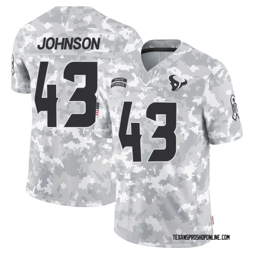 Houston Texans Men's Limited Arctic Camo 2024 Salute to Service Jersey (43 Jakob Johnson)