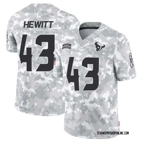 Houston Texans Men's Limited Arctic Camo 2024 Salute to Service Jersey (43 Neville Hewitt)