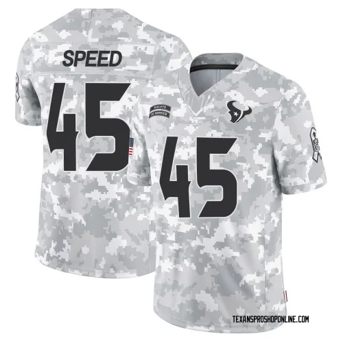 Houston Texans Men's Limited Arctic Camo 2024 Salute to Service Jersey (45 E.J. Speed)
