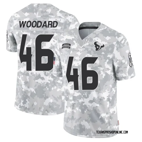 Houston Texans Men's Limited Arctic Camo 2024 Salute to Service Jersey (46 Jackson Woodard)