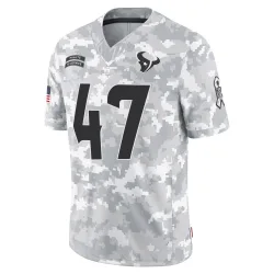Houston Texans Men's Limited Arctic Camo 2024 Salute to Service Jersey (47 K.C. Ossai)