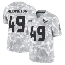 Houston Texans Men's Limited Arctic Camo 2024 Salute to Service Jersey (49 Tucker Addington)