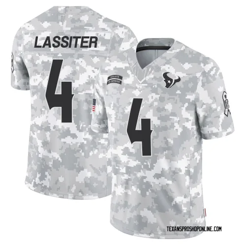 Houston Texans Men's Limited Arctic Camo 2024 Salute to Service Jersey (4 Kamari Lassiter)