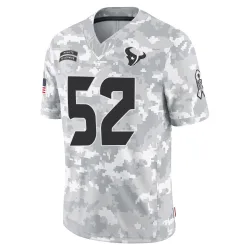 Houston Texans Men's Limited Arctic Camo 2024 Salute to Service Jersey (52 Jerry Hughes)