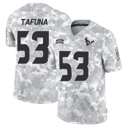 Houston Texans Men's Limited Arctic Camo 2024 Salute to Service Jersey (53 Junior Tafuna)