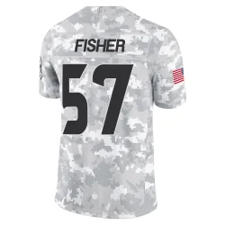 Houston Texans Men's Limited Arctic Camo 2024 Salute to Service Jersey (57 Blake Fisher)