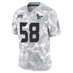 Houston Texans Men's Limited Arctic Camo 2024 Salute to Service Jersey (58 Kyonte Hamilton)