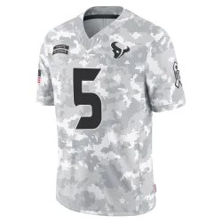 Houston Texans Men's Limited Arctic Camo 2024 Salute to Service Jersey (5 Jalen Pitre)
