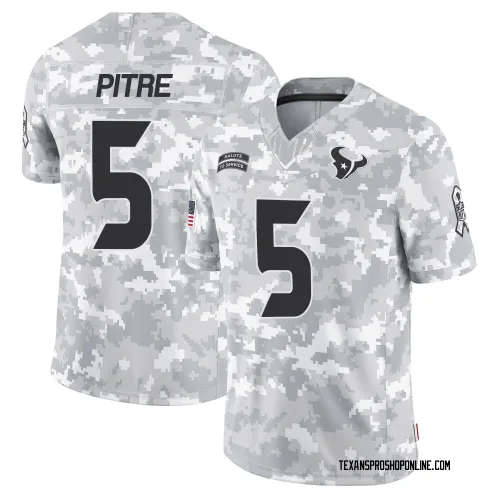 Houston Texans Men's Limited Arctic Camo 2024 Salute to Service Jersey (5 Jalen Pitre)