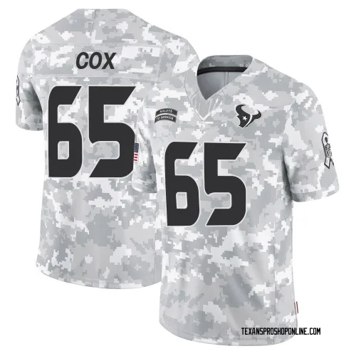 Houston Texans Men's Limited Arctic Camo 2024 Salute to Service Jersey (65 Eli Cox)