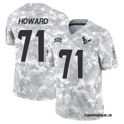 Houston Texans Men's Limited Arctic Camo 2024 Salute to Service Jersey (71 Tytus Howard)