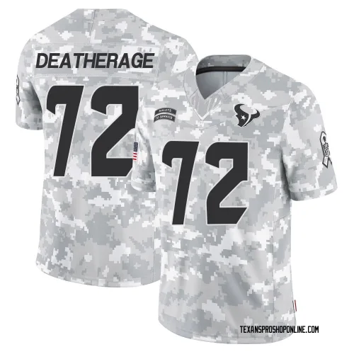 Houston Texans Men's Limited Arctic Camo 2024 Salute to Service Jersey (72 Dylan Deatherage)