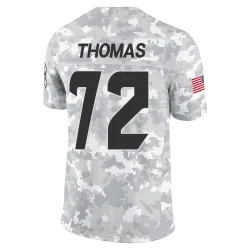 Houston Texans Men's Limited Arctic Camo 2024 Salute to Service Jersey (72 Jaylon Thomas)