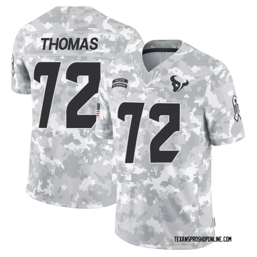 Houston Texans Men's Limited Arctic Camo 2024 Salute to Service Jersey (72 Jaylon Thomas)