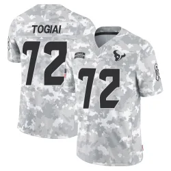 Houston Texans Men's Limited Arctic Camo 2024 Salute to Service Jersey (72 Tommy Togiai)