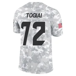 Houston Texans Men's Limited Arctic Camo 2024 Salute to Service Jersey (72 Tommy Togiai)
