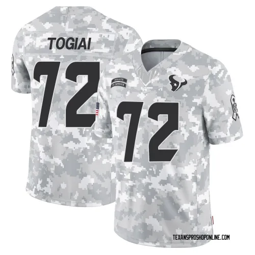 Houston Texans Men's Limited Arctic Camo 2024 Salute to Service Jersey (72 Tommy Togiai)