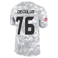 Houston Texans Men's Limited Arctic Camo 2024 Salute to Service Jersey (76 Austin Deculus)