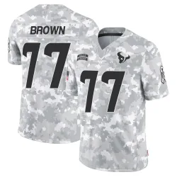 Houston Texans Men's Limited Arctic Camo 2024 Salute to Service Jersey (77 Trent Brown)
