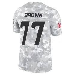 Houston Texans Men's Limited Arctic Camo 2024 Salute to Service Jersey (77 Trent Brown)
