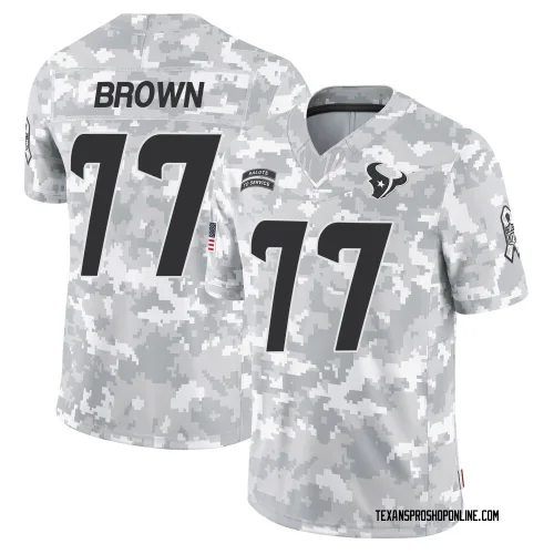 Houston Texans Men's Limited Arctic Camo 2024 Salute to Service Jersey (77 Trent Brown)