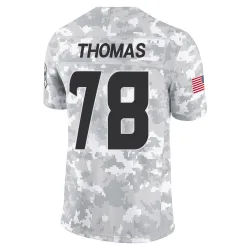 Houston Texans Men's Limited Arctic Camo 2024 Salute to Service Jersey (78 Zach Thomas)