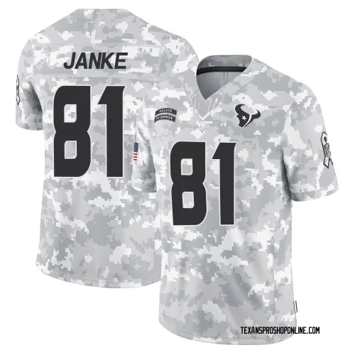 Houston Texans Men's Limited Arctic Camo 2024 Salute to Service Jersey (81 Jaxon Janke)